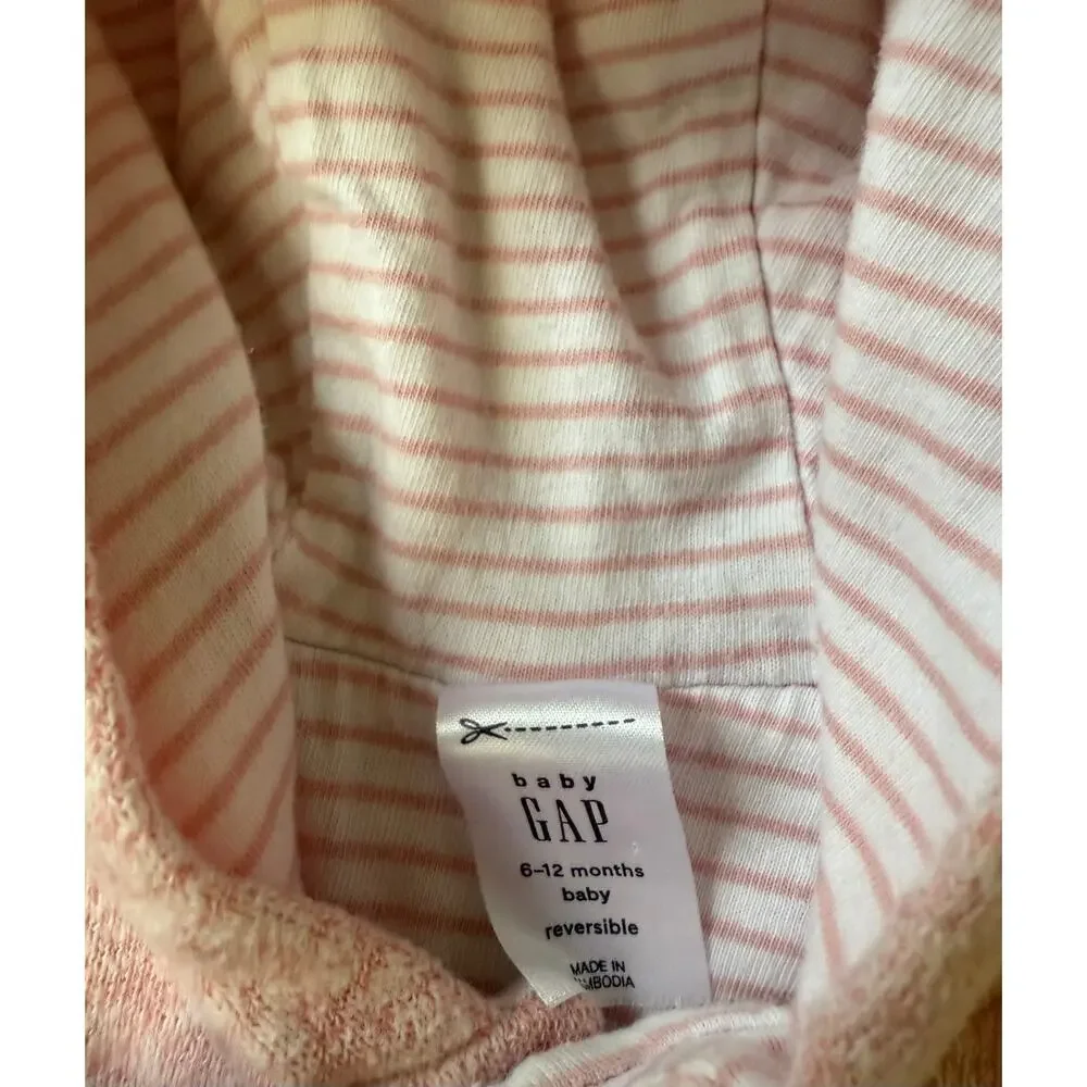 Gap Girls' Pink Hooded Sweatshirt Size 6-12 Months